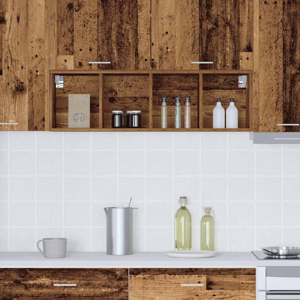 Hangkast Riga Oud Hout 30 x 29,5 x 100 cm Bewerkt hout