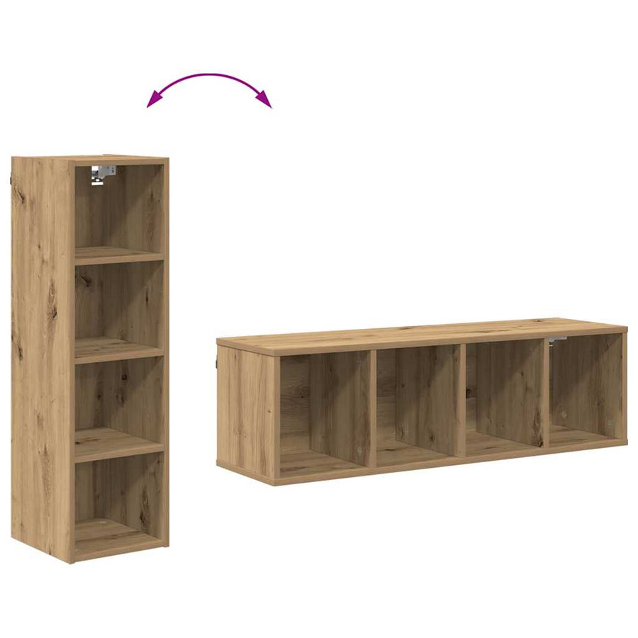 Hangkast Riga Artisan Eiken 30 x 29,5 x 100 cm Bewerkt hout