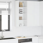 Wall cabinet with storage White 40 x 29.5 x 100 cm Engineered wood