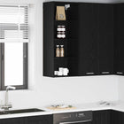 Wall Cabinet with Storage Black Oak 40 x 29.5 x 100 cm Engineered Wood