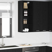 Hangkast 40x29.5x100 cm zwart eiken bewerkt hout