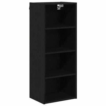 Hangkast Riga Zwart Eiken 40 x 29,5 x 100 cm Bewerkt hout