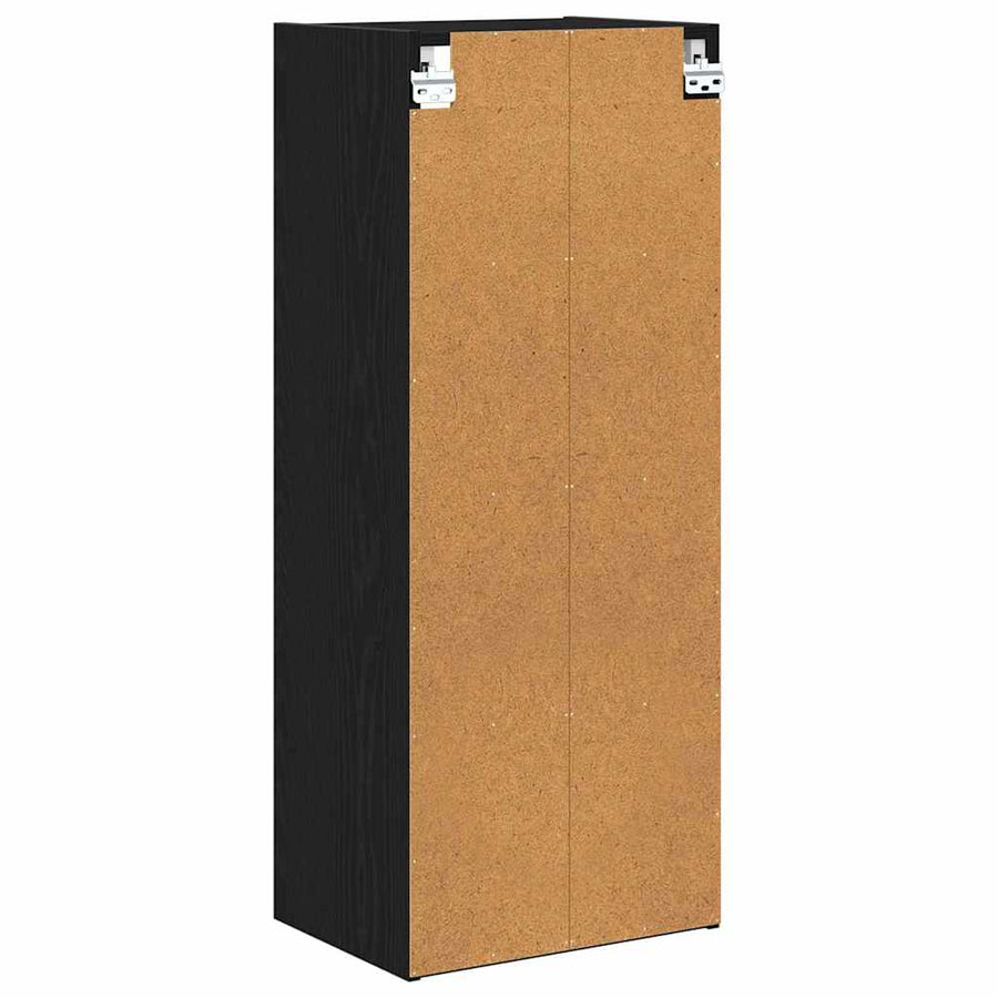 Hangkast Riga Zwart Eiken 40 x 29,5 x 100 cm Bewerkt hout