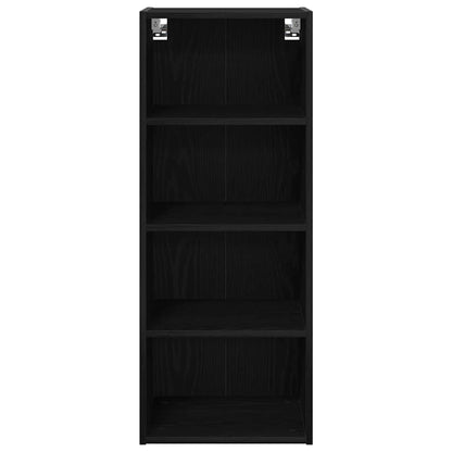 Hangkast Riga Zwart Eiken 40 x 29,5 x 100 cm Bewerkt hout