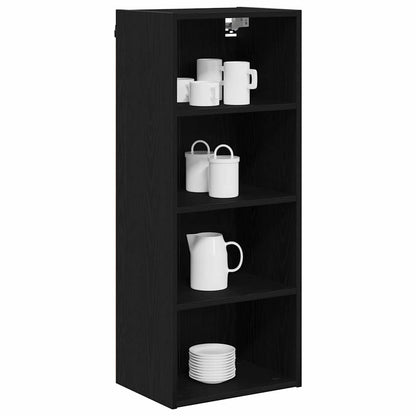 Hangkast Riga Zwart Eiken 40 x 29,5 x 100 cm Bewerkt hout