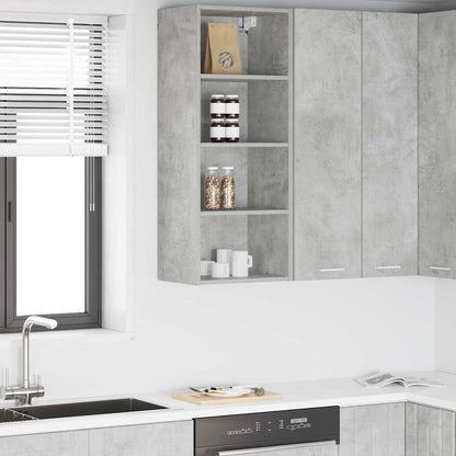 Hangkast Riga Beton Grijs 40 x 29,5 x 100 cm Bewerkt hout