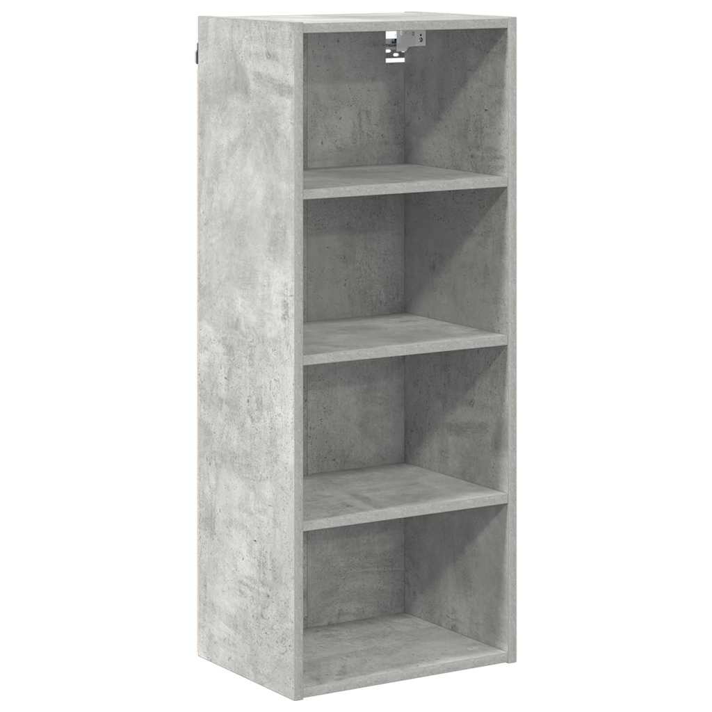 Hangkast Riga Beton Grijs 40 x 29,5 x 100 cm Bewerkt hout