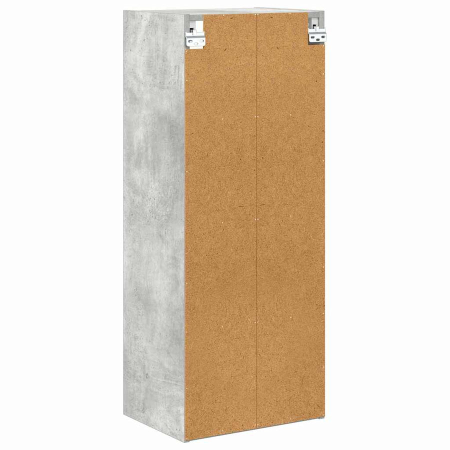 Hangkast Riga Beton Grijs 40 x 29,5 x 100 cm Bewerkt hout