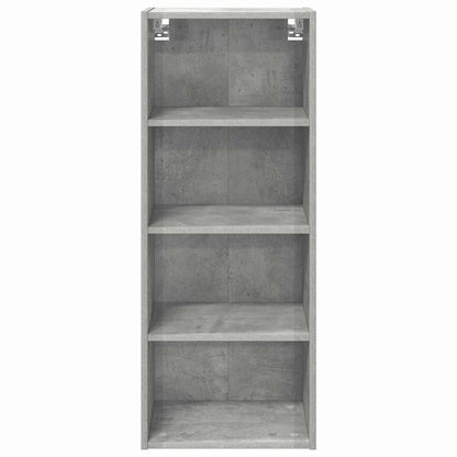 Hangkast Riga Beton Grijs 40 x 29,5 x 100 cm Bewerkt hout