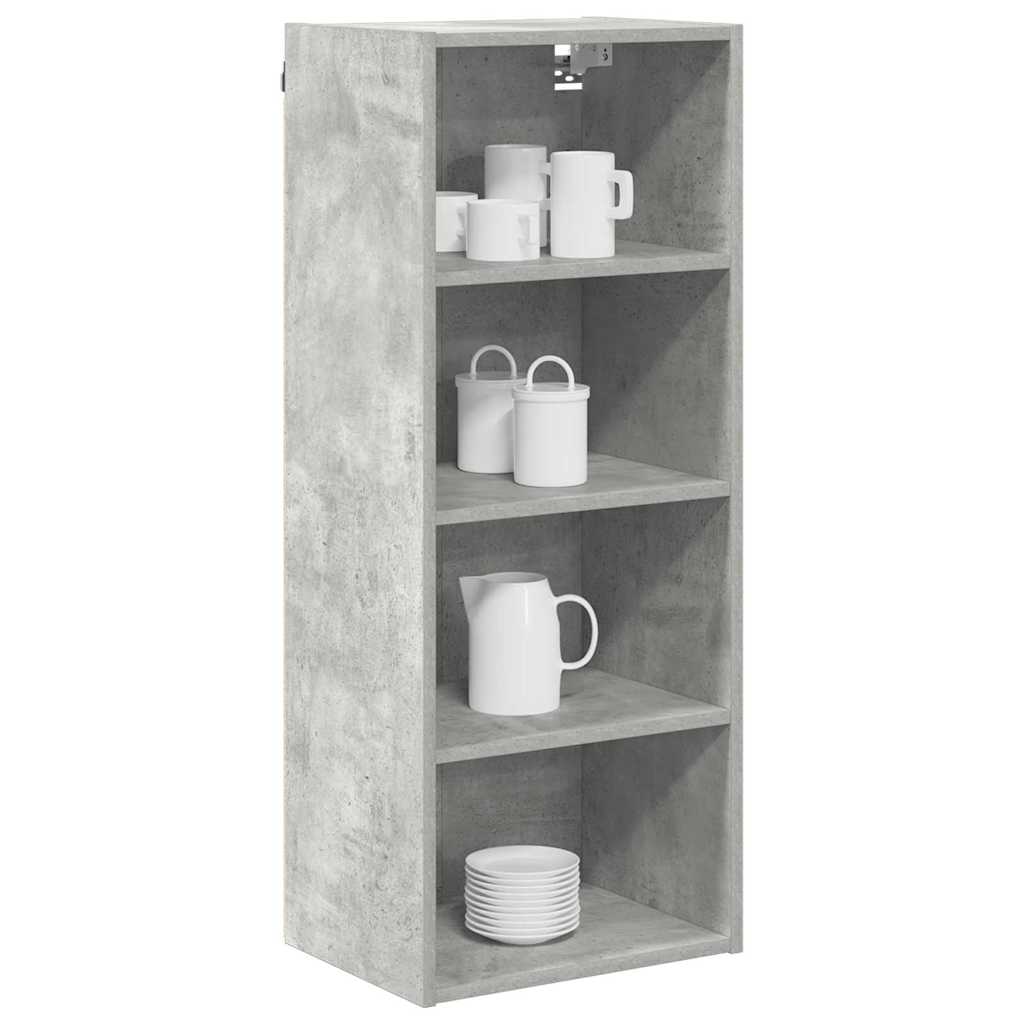 Hangkast Riga Beton Grijs 40 x 29,5 x 100 cm Bewerkt hout