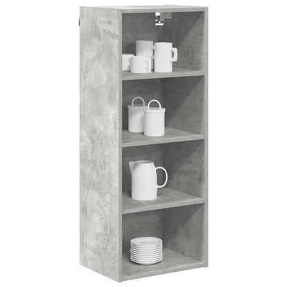 Hangkast Riga Beton Grijs 40 x 29,5 x 100 cm Bewerkt hout