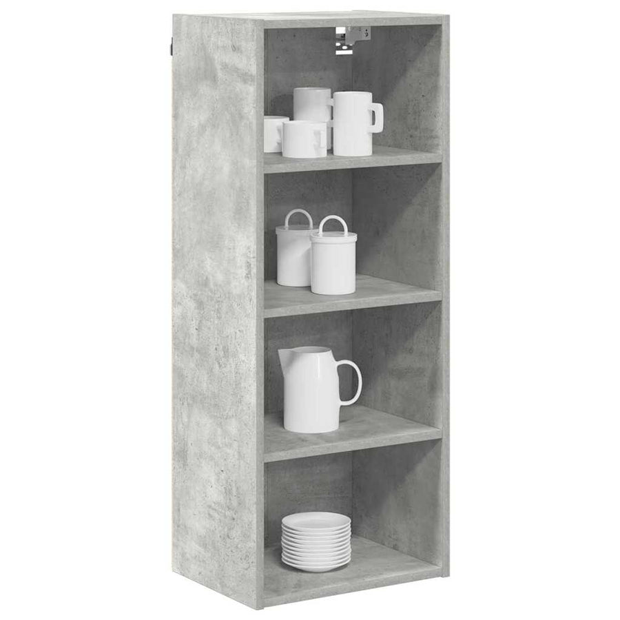 Hangkast Riga Beton Grijs 40 x 29,5 x 100 cm Bewerkt hout