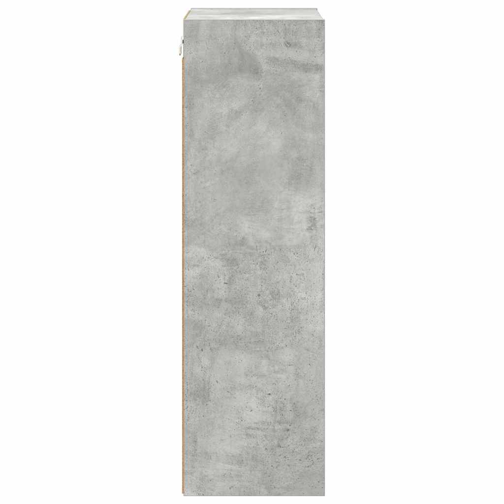 Hangkast Riga Beton Grijs 40 x 29,5 x 100 cm Bewerkt hout