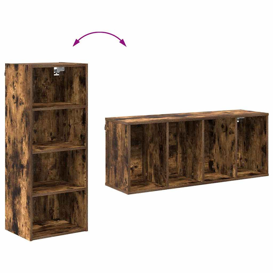 Hangkast Riga Gerookt eiken 40 x 29,5 x 100 cm Bewerkt hout