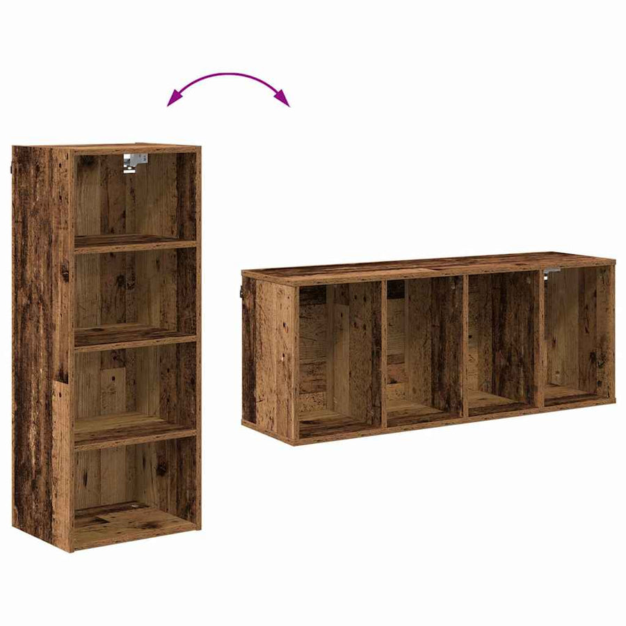 Hangkast Riga Oud Hout 40 x 29,5 x 100 cm Bewerkt hout