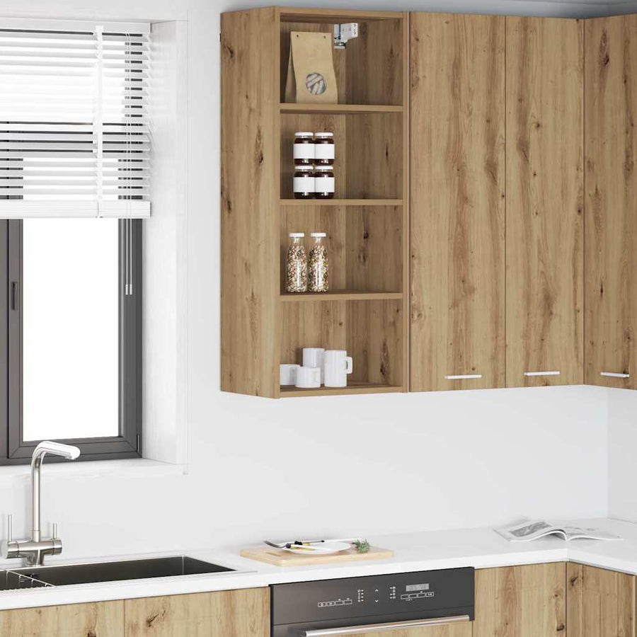 Hangkast Riga Artisan Eiken 40 x 29,5 x 100 cm Bewerkt hout