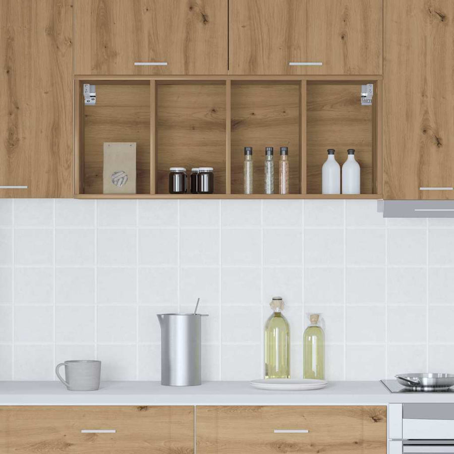 Hangkast Riga Artisan Eiken 40 x 29,5 x 100 cm Bewerkt hout