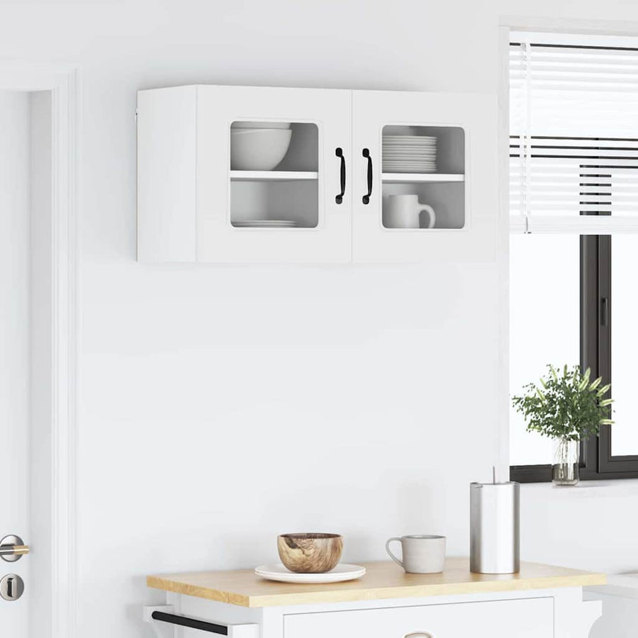 Keukenkast aan de muur 2 pcs Wit 40 x 31 x 40 cm Bewerkt hout