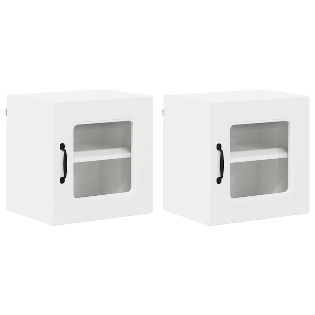 Keukenkast aan de muur 2 pcs Wit 40 x 31 x 40 cm Bewerkt hout