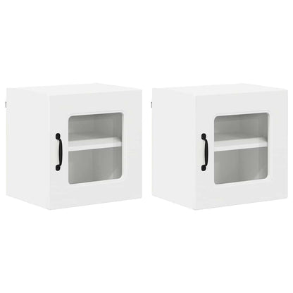 Keukenkast aan de muur 2 pcs Wit 40 x 31 x 40 cm Bewerkt hout