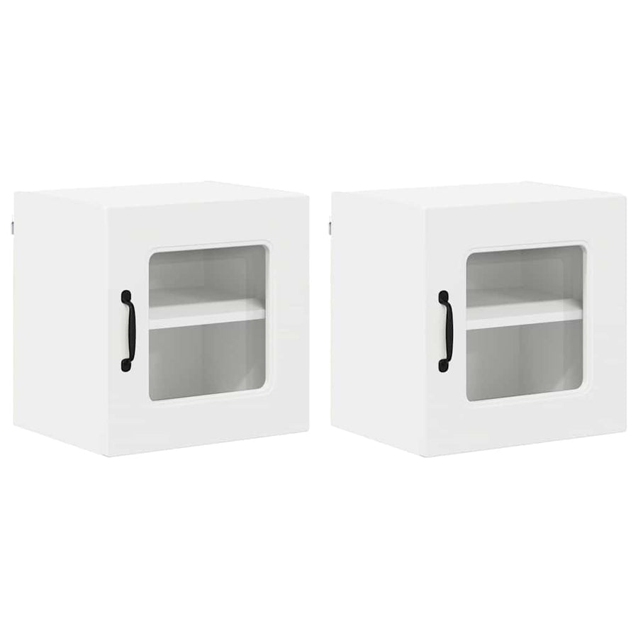 Keukenkast aan de muur 2 pcs Wit 40 x 31 x 40 cm Bewerkt hout