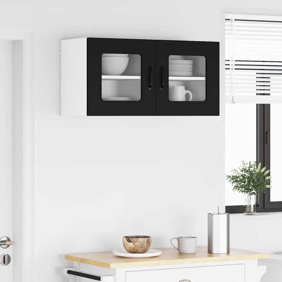 Keukenkast aan de muur Zwart 40 x 31 x 40 cm Bewerkt hout