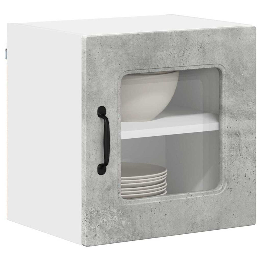 Keukenkast aan de muur Beton Grijs 40 x 31 x 40 cm Bewerkt hout