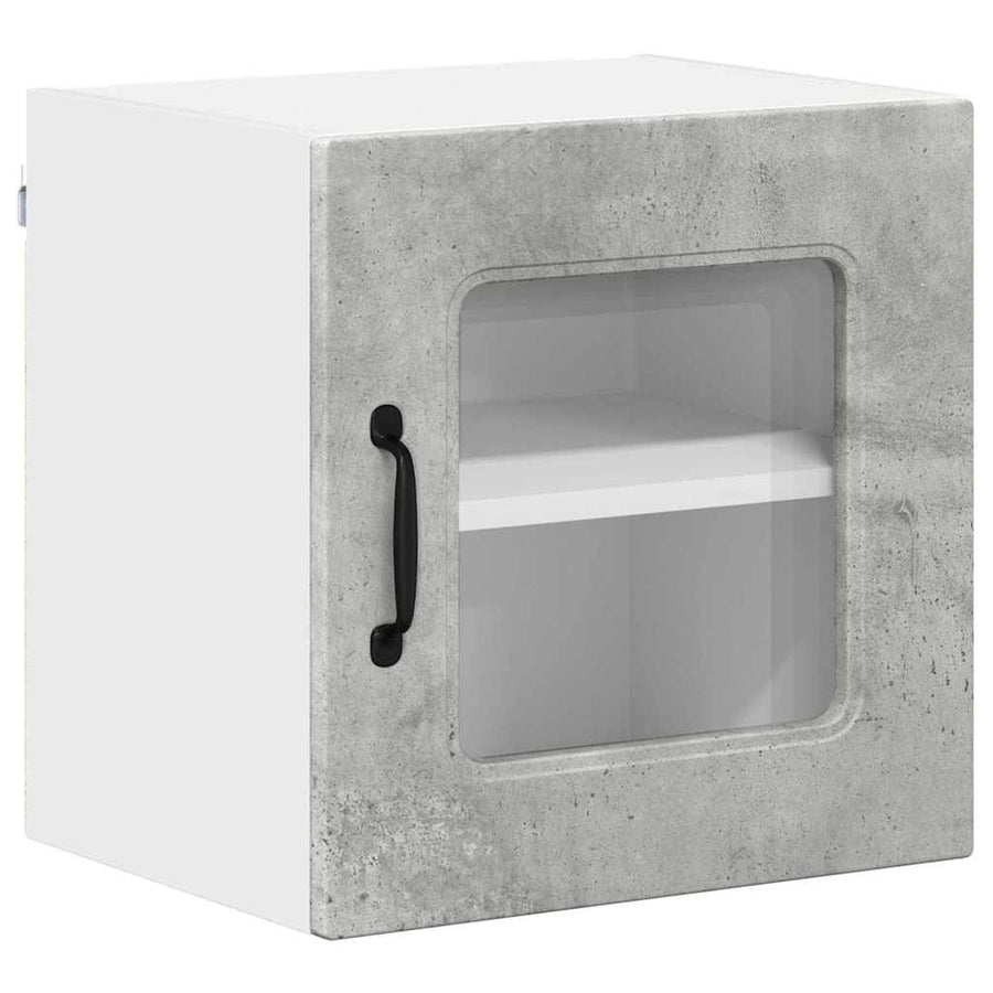 Keukenkast aan de muur 2 pcs Beton Grijs 40 x 31 x 40 cm