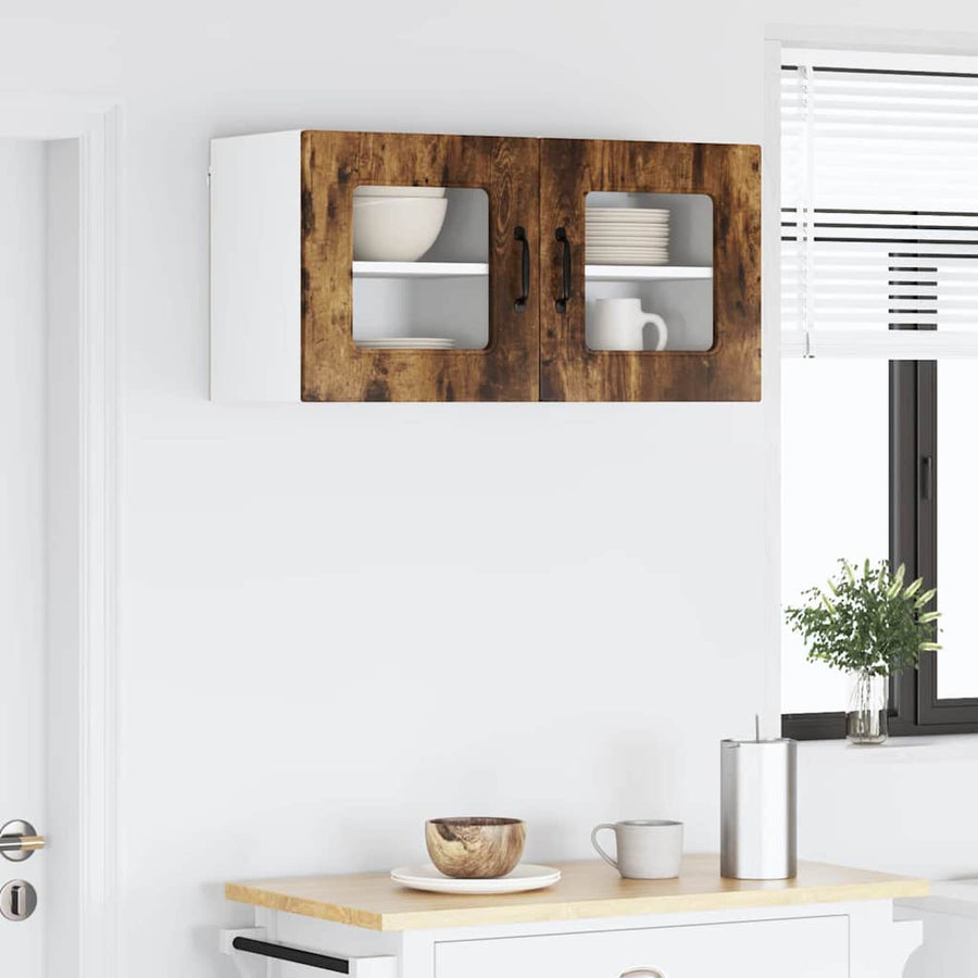 Keukenkast aan de muur met plank Gerookt eiken 40 x 31 x 40 cm