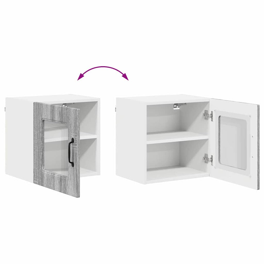 Keukenkast aan de muur met plank Grijs Sonoma 40 x 31 x 40 cm