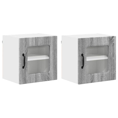 Keukenkast aan de muur 2 pcs Grijs Sonoma 40 x 31 x 40 cm