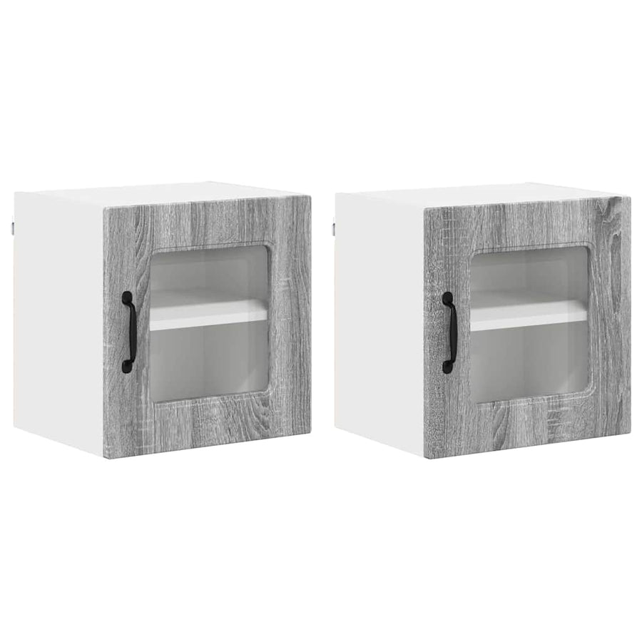 Keukenkast aan de muur 2 pcs Grijs Sonoma 40 x 31 x 40 cm