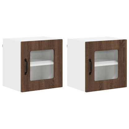Keukenkast aan de muur 2 pcs Bruin Eiken 40 x 31 x 40 cm