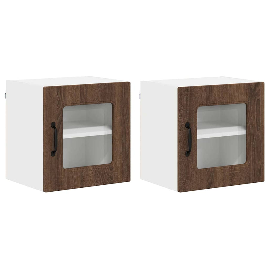 Keukenkast aan de muur 2 pcs Bruin Eiken 40 x 31 x 40 cm