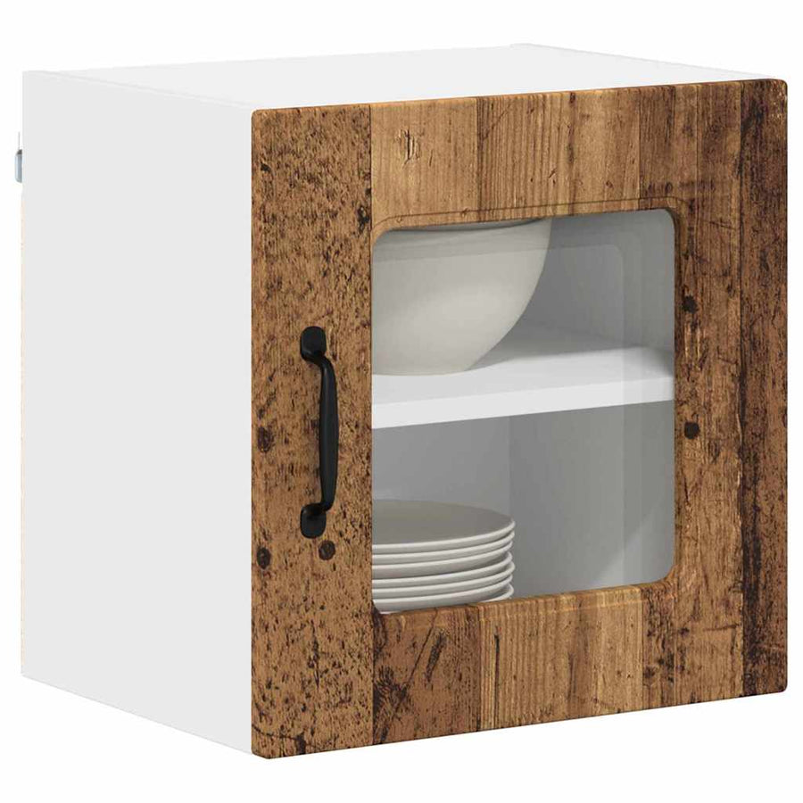 Keukenkast aan de muur met plank 2 pcs Oud Hout 40 x 31 x 40 cm