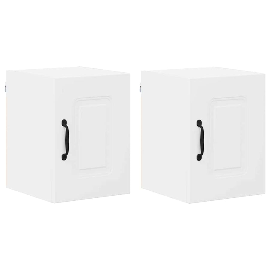 Keukenkast aan de muur 2 pcs Wit 30 x 31 x 40 cm Bewerkt hout