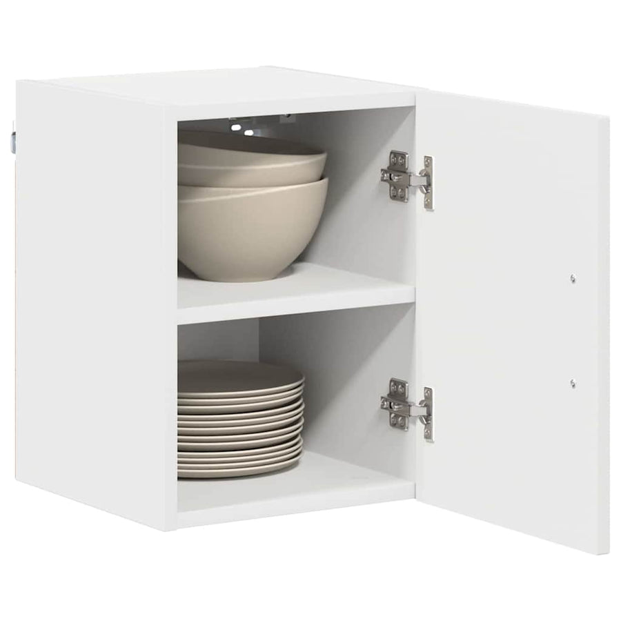 Keukenkast aan de muur 2 pcs Wit 30 x 31 x 40 cm Bewerkt hout