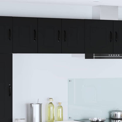 Keukenkast aan de muur 2 pcs Zwart 30 x 31 x 40 cm Bewerkt hout