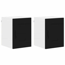 Keukenkast aan de muur 2 pcs Zwart 30 x 31 x 40 cm Bewerkt hout