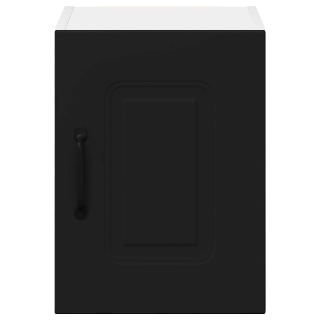 Keukenkast aan de muur 2 pcs Zwart 30 x 31 x 40 cm Bewerkt hout