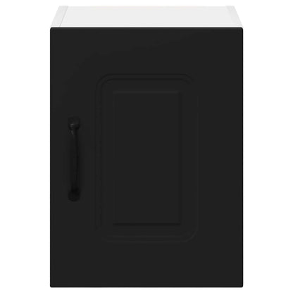 Keukenkast aan de muur 2 pcs Zwart 30 x 31 x 40 cm Bewerkt hout