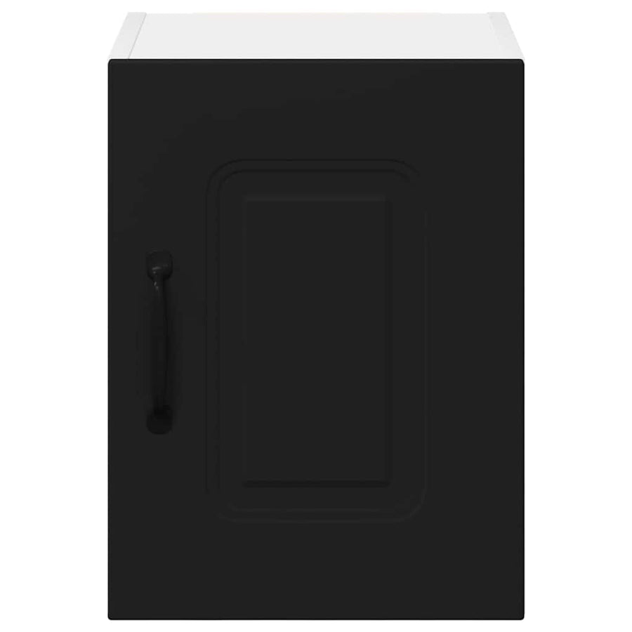 Keukenkast aan de muur 2 pcs Zwart 30 x 31 x 40 cm Bewerkt hout