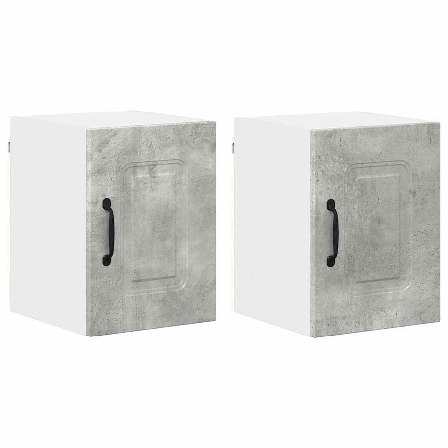 Keukenkast aan de muur 2 pcs Beton Grijs 30 x 31 x 40 cm