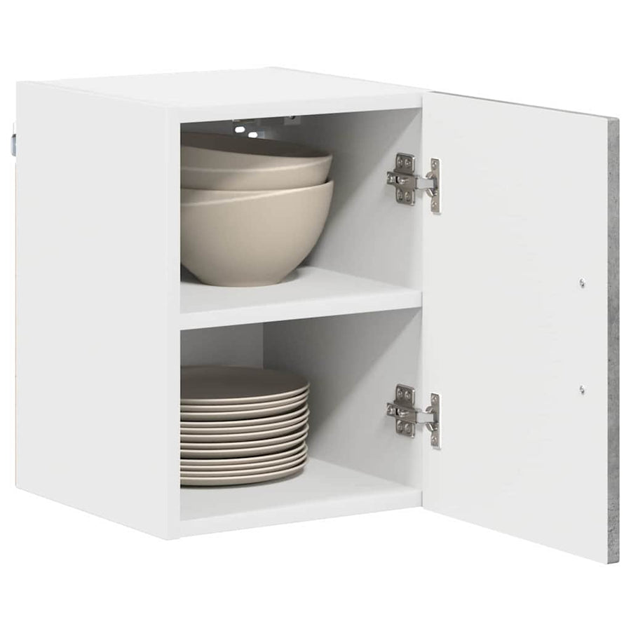 Keukenkast aan de muur 2 pcs Beton Grijs 30 x 31 x 40 cm