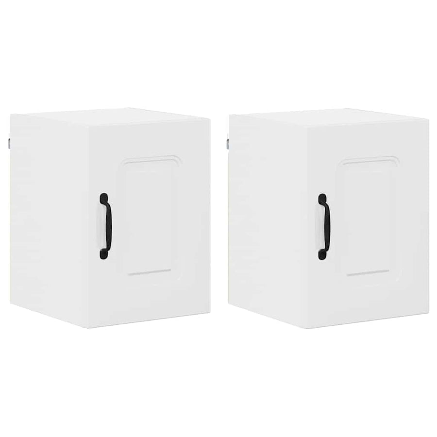 Keukenkast aan de muur 2 pcs Hoogglans wit 30 x 31 x 40 cm