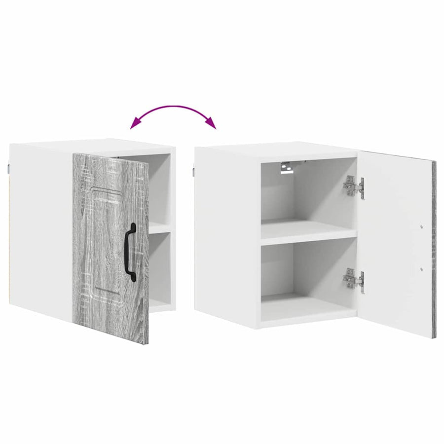 Keukenkast aan de muur met plank Grijs Sonoma 30 x 31 x 40 cm