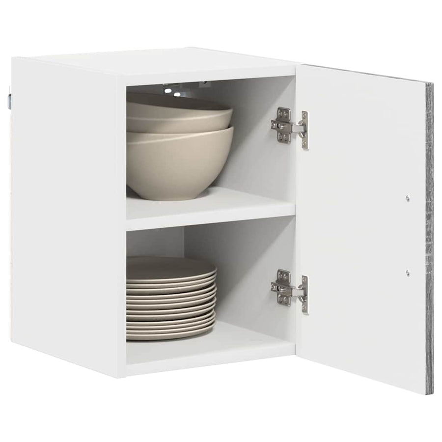 Keukenkast aan de muur met plank Grijs Sonoma 30 x 31 x 40 cm