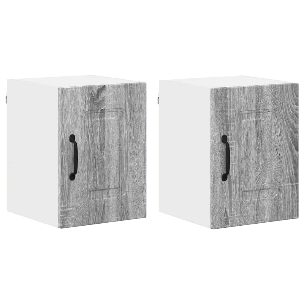 Keukenkast aan de muur 2 pcs Grijs Sonoma 30 x 31 x 40 cm
