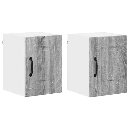 Keukenkast aan de muur 2 pcs Grijs Sonoma 30 x 31 x 40 cm