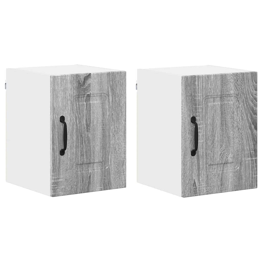 Keukenkast aan de muur 2 pcs Grijs Sonoma 30 x 31 x 40 cm